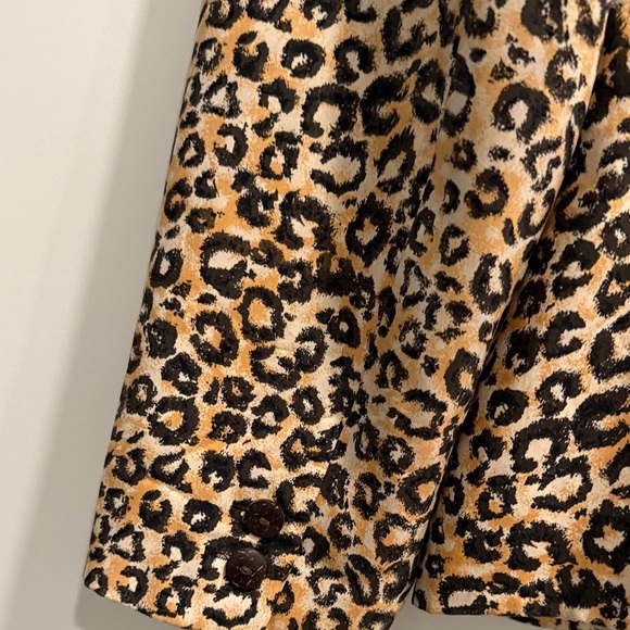 City Silk vintage Leopard Print Women's silk Jacket sz 14 zipper needs repair - Picture 8 of 8